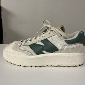 New Balance women’s Cream and teal Green Sneakers